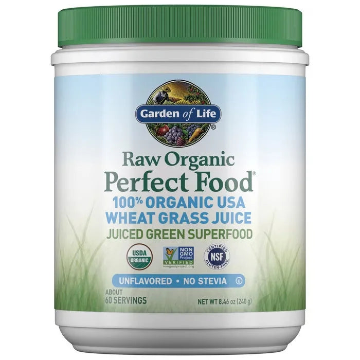 Raw Organic Perfect Food Wheat Grass Juice Powder